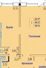 1-ком. квартира, 48 м², ул.Высоцкого - 140/6 21759934.jpeg