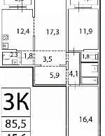 3-ком. квартира, 90 м², ул.Александра Чистякова - 22/3 22011168.jpeg