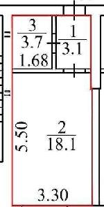 1-ком. квартира, 25 м², ул.Дивногорская - 150/2 22207775.jpeg