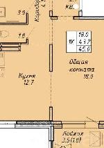 1-ком. квартира, 45 м², ул.Александра Чистякова - 22/3 22206875.jpeg