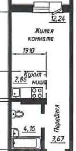 1-ком. квартира, 23 м², ул.Забалуева - 102 22220684.jpeg