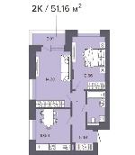 2-ком. квартира, 51 м², ул.Железнодорожная - 18 22239976.jpeg