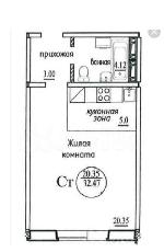 1-ком. квартира, 32 м², ул.Высоцкого - 64 22259086.jpeg