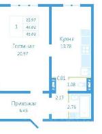 2-ком. квартира, 48 м², ул.Александра Чистякова - 8 22268953.jpeg