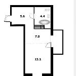 1-ком. квартира, 32 м², ул.Объединения - 28 1-ком. квартира, 32 м², ул.Объединения - 28 22483744.jpeg