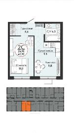 2-ком. квартира, 41 м², ул.Радиостанция N2 - 22/2 2-ком. квартира, 41 м², ул.Радиостанция N2 - 22/2 22539688.jpeg