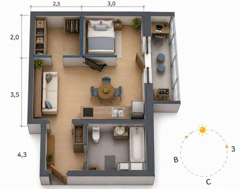 1-ком. квартира, 39 м², ул.Междуреченская - 1/2 1-ком. квартира, 39 м², ул.Междуреченская - 1/2 22526003.jpeg