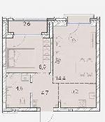 1-ком. квартира, 40 м², ул.Дачная - 2 1-ком. квартира, 40 м², ул.Дачная - 2 22544710.jpeg