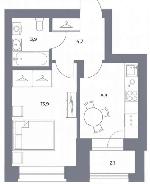 1-ком. квартира, 34 м&sup2;, ул.Железнодорожная - 18 22552789.jpeg