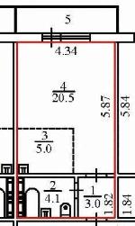 1-ком. квартира, 32 м², ул.Виталия Потылицына - 7 1-ком. квартира, 32 м², ул.Виталия Потылицына - 7 22598661.jpeg