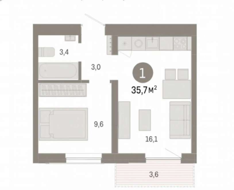 1-ком. квартира, 35 м², Верх-Тула, ул.Большевистская - 46 1-ком. квартира, 35 м², Верх-Тула, ул.Большевистская - 46 22569815.jpeg