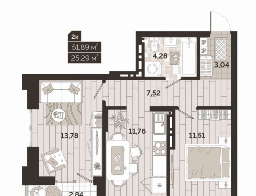 2-ком. квартира, 52 м², ул.Гоголя - 204/1 2-ком. квартира, 52 м², ул.Гоголя - 204/1 22585444.jpeg