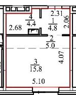 1-ком. квартира, 30 м&sup2;, пос. Каинская Заимка, ул.Серебряное Озеро - 13 22591894.jpeg