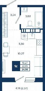 1-ком. квартира, 24 м&sup2;, ул.Добролюбова - 231 22592899.jpeg