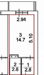 1-ком. квартира, 20 м&sup2;, ул.Дмитрия Шмонина - 6 22597181.jpeg